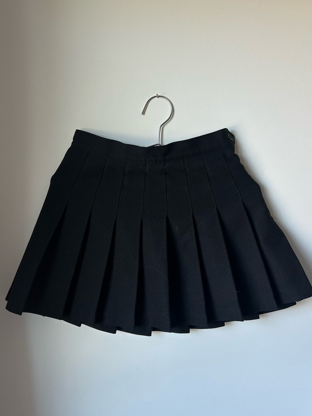 American Apparel Black Pleated Mini Skirt